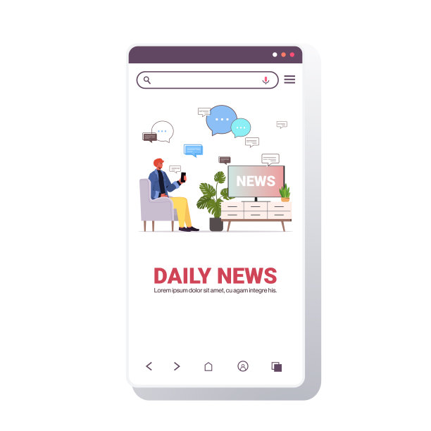 男人一边看电视一边讨论每天的新闻图片下载