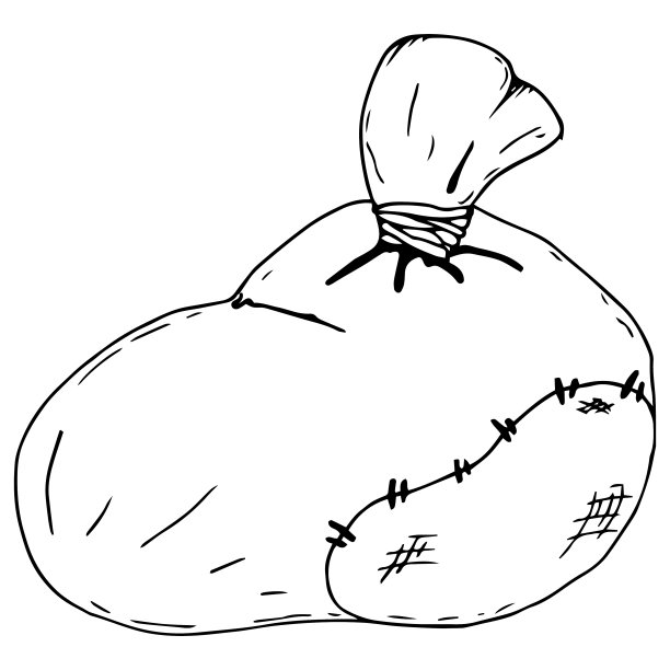 包一个旧布袋，手拉布袋图片下载