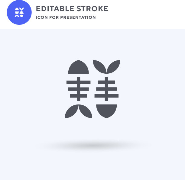 鱼类图标填充扁平实体符号图片下载