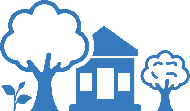 生态绿树屋图标设计图片下载