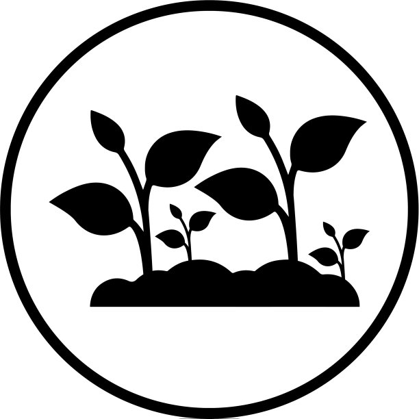 生态植物图标黑色颜色图片下载