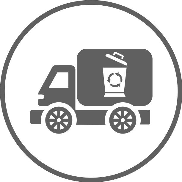 垃圾车图标灰色图片下载