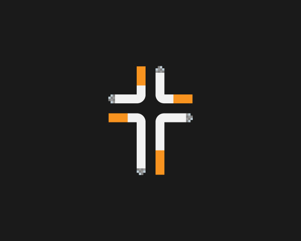 罗斯四根香烟的黑色背景标志图片下载