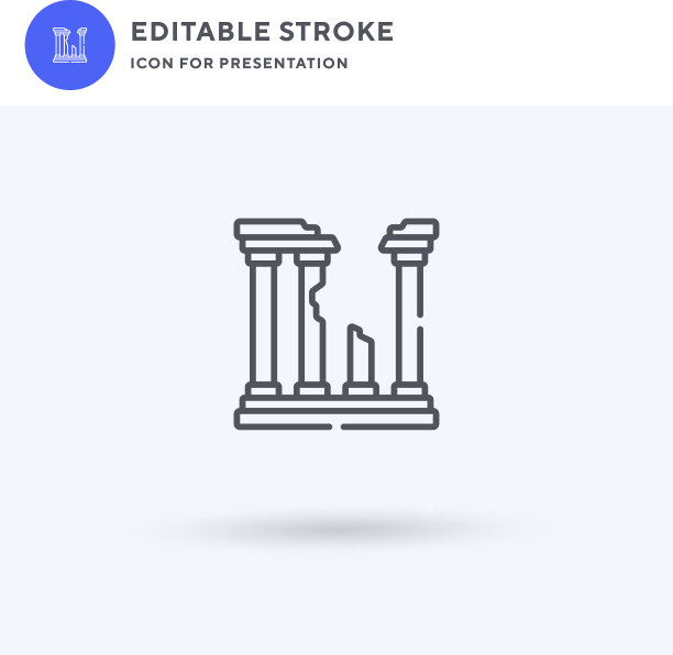 庙里的图标填平，标志坚实图片下载