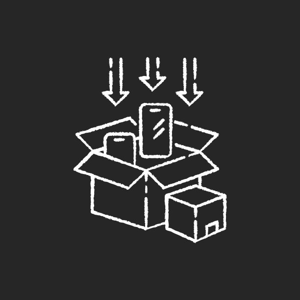 包装粉笔白色图标上的黑色背景图片下载