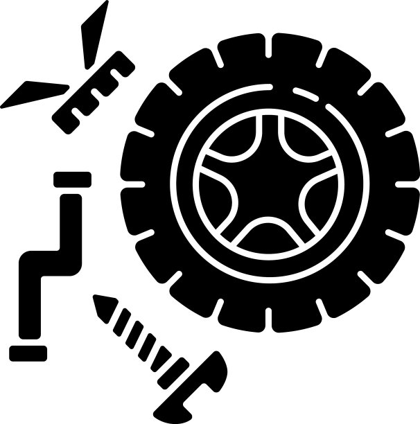 备件黑色字形图标图片下载