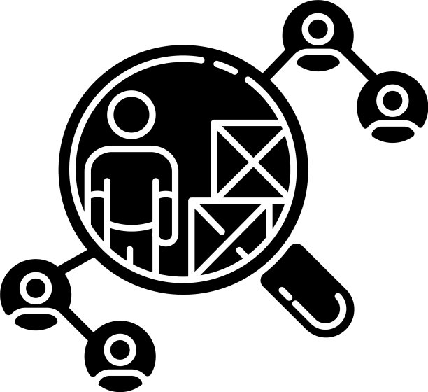 供应商选择黑色字形图标图片下载