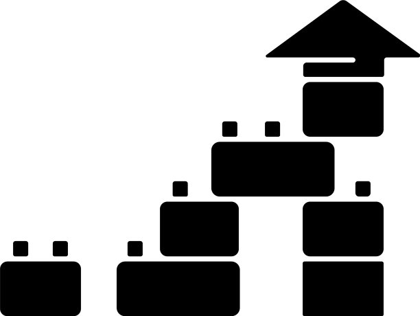 建筑玩具黑色字形图标图片下载