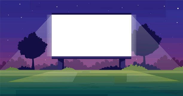 露天影院屏幕半平图片下载