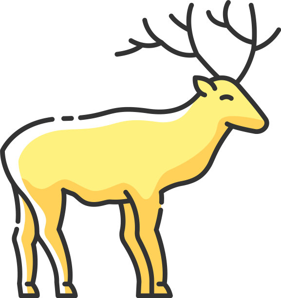 鹿RGB颜色图标图片下载