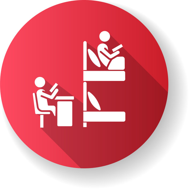 舍平面设计长阴影字形图标图片下载