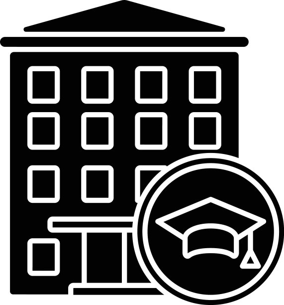 宿舍黑色字形图标图片下载