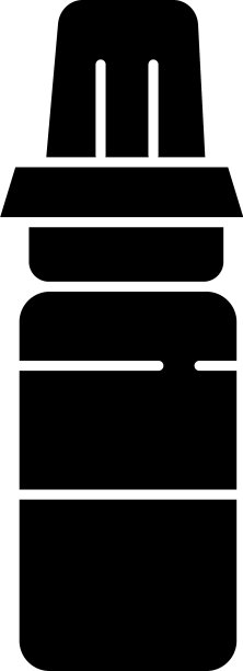 运动水瓶黑色字形图标图片下载