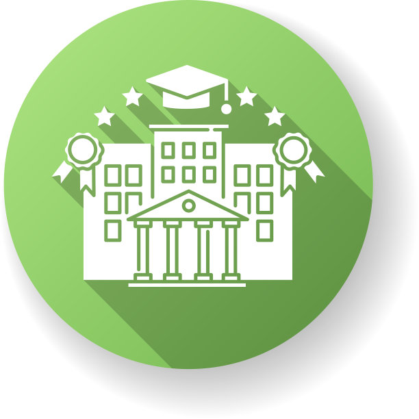 大学绿色平面设计长影字形图片下载