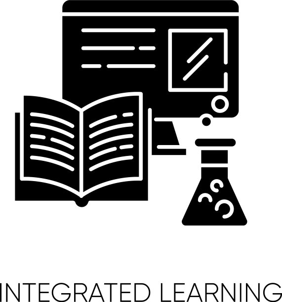 综合学习黑色象形图标图片下载