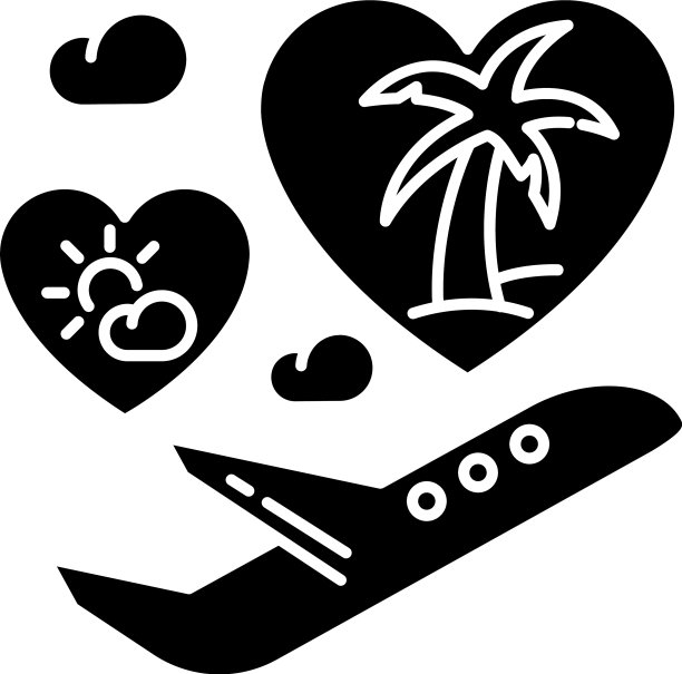 蜜月黑色象形文字图标图片下载