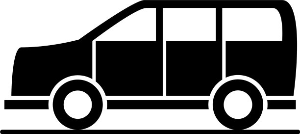 轿车suv运输车辆的轮廓造型图标图片下载