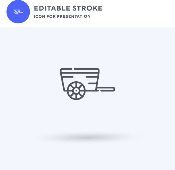 马车图标填充扁平实号图片下载