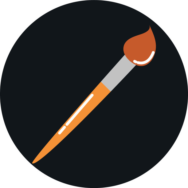 学校教育用品油漆刷色块图片下载