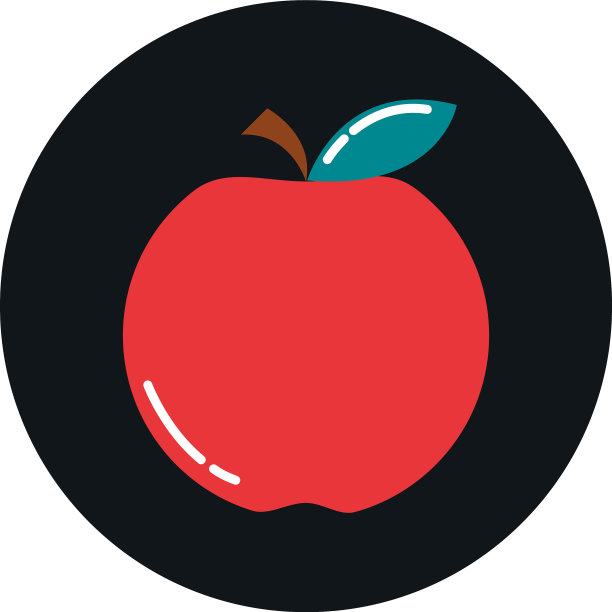 鲜果苹果营养膳食块和扁平图片下载