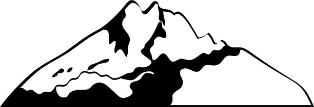 卡通冷山在白色的背景图片下载