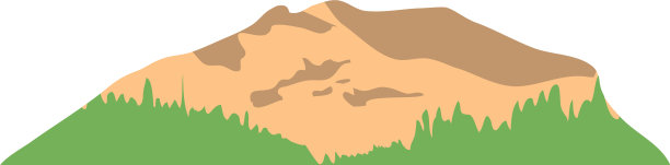 干燥折叠山图标平坦的风格图片下载