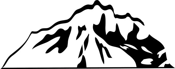 折叠冷山图标剪影风格图片下载