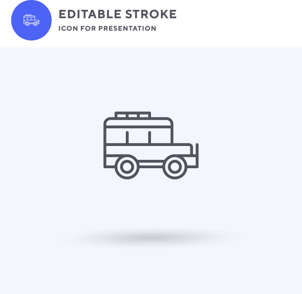 吉普尼图标填充平面标志固体图片下载