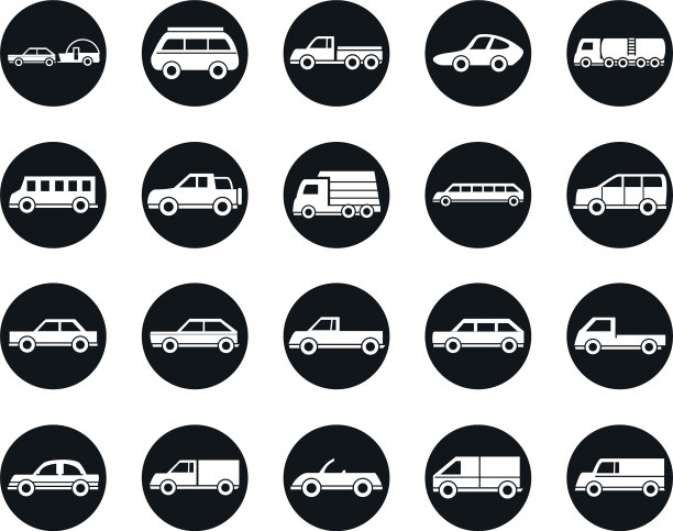 轿车模型旅游客车卡车运输车辆图片下载