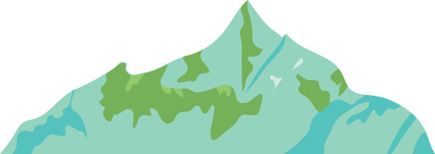 断块山图标造型平坦图片下载