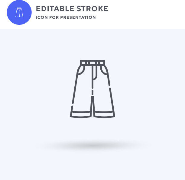 裤子图标填充平实标志图片下载