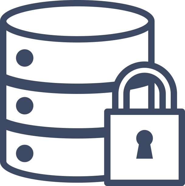 网页托管与挂锁线风格的图标图片下载