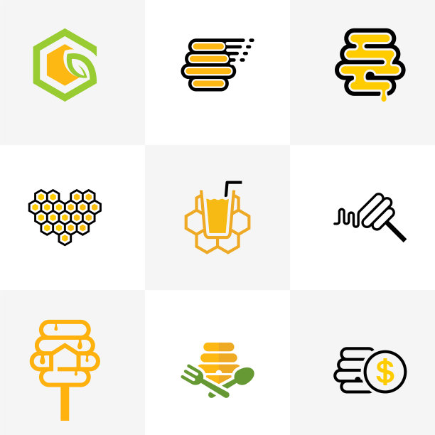 设置蜂蜜标志图标设计蜂蜜标志设计图片下载