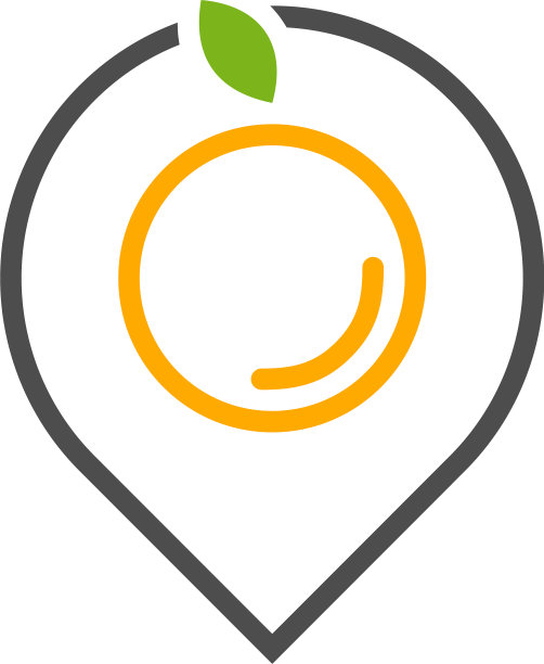 点有现代鲜橙标志的鲜橙图片下载