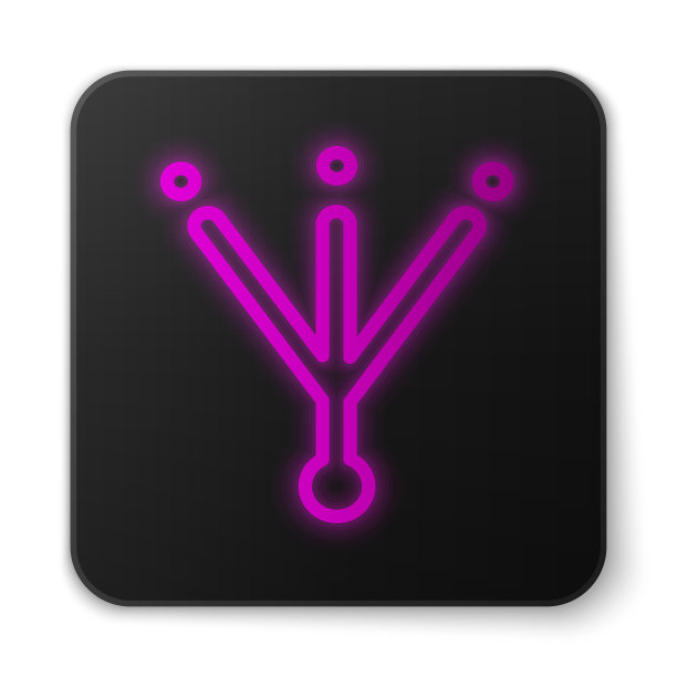 发光的霓虹灯线鸟脚印图标孤立上图片下载