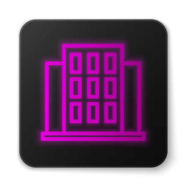 发光的霓虹灯线房子图标孤立在白色图片下载