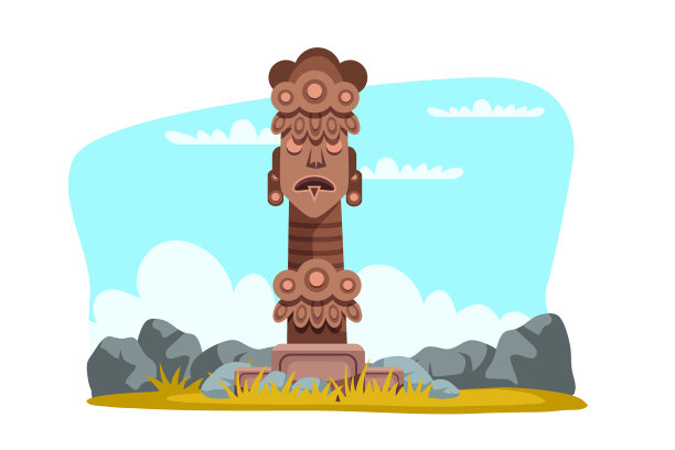 部落图腾神是石头中的宗教象征图片下载