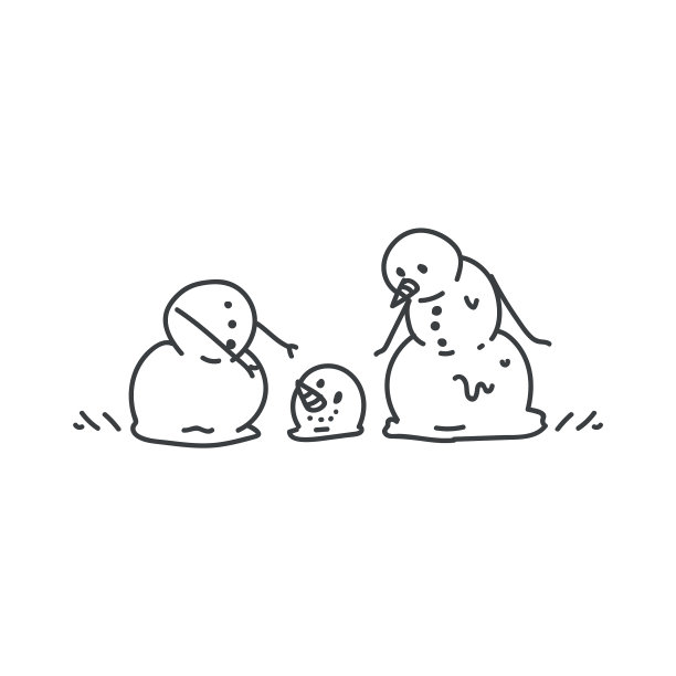 无缝的冬天雪人场景剪贴画图片下载