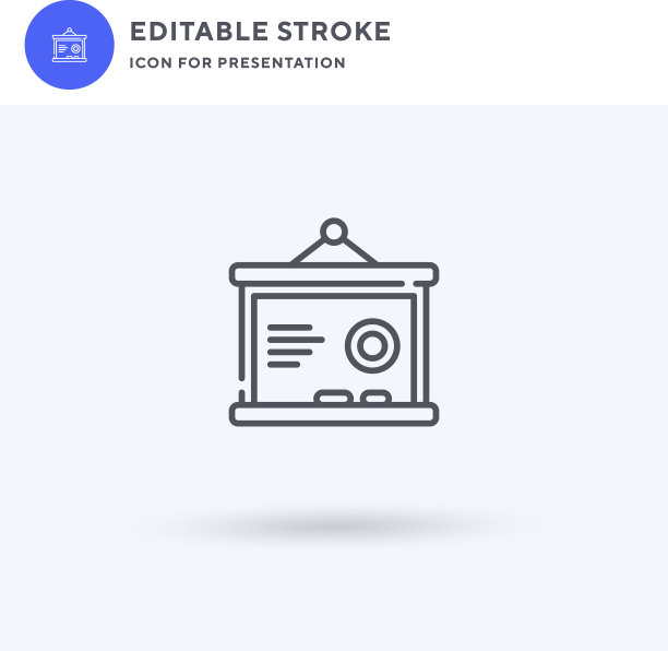 黑板图标填充平面标志实心图片下载