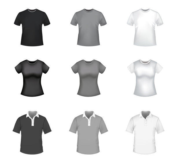 各类t恤商品套装图片下载
