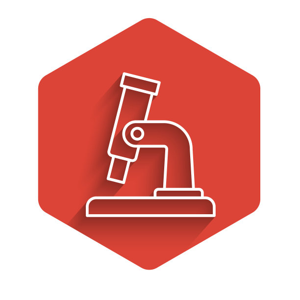 白色线显微镜下的图标孤立与长图片下载