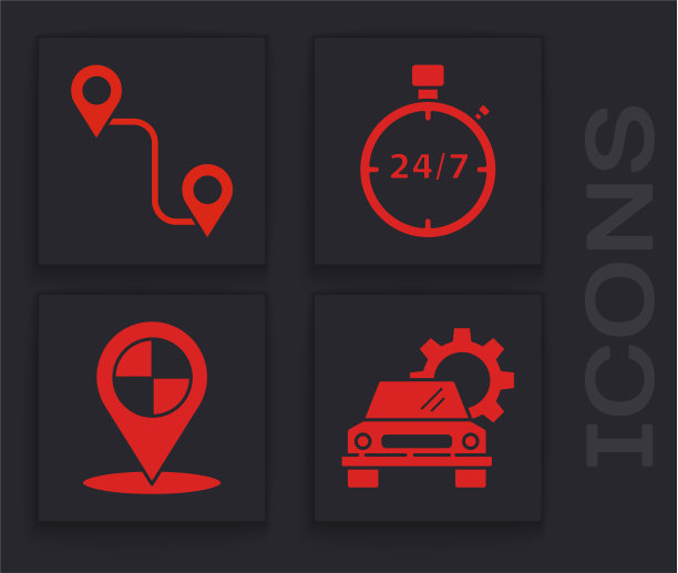 设置汽车服务路线位置秒表24图片下载