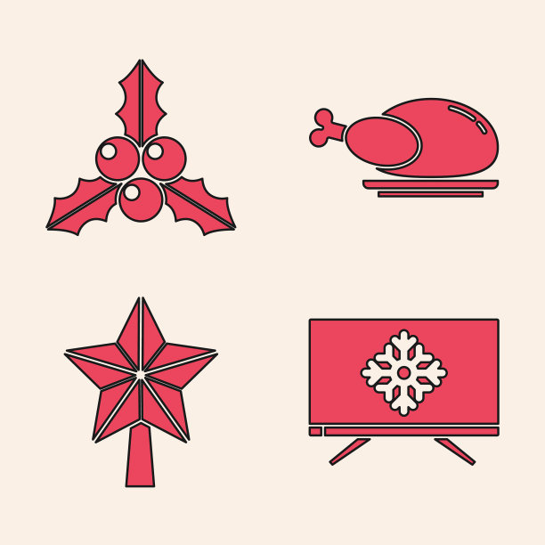 在电视机上播送圣诞快乐图片下载