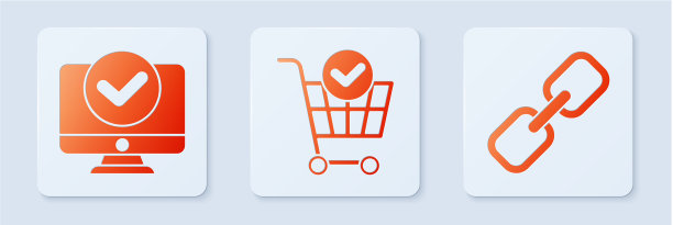 设置带有勾标电脑的购物车图片下载