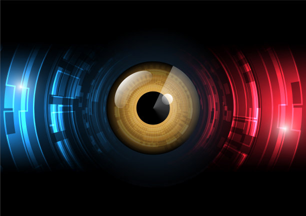 技术抽象未来眼圈雷达图片下载
