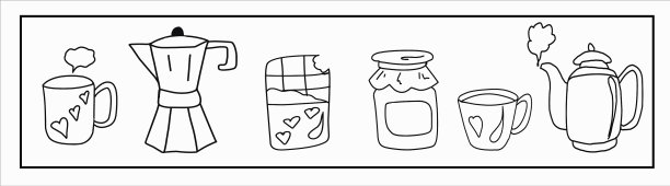 可以画一些关于茶和咖啡以及咖啡壶的图片图片下载