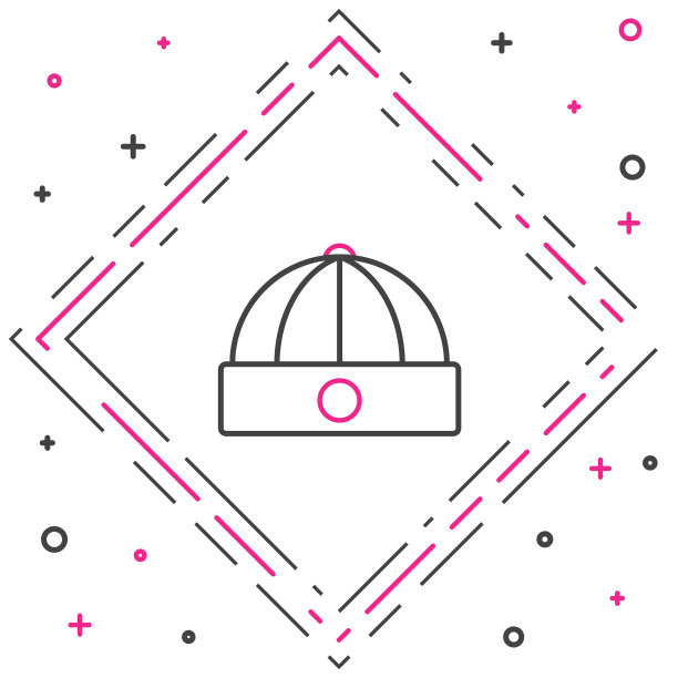 线中国帽子图标孤立在白色背景图片下载