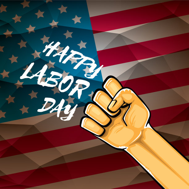劳动节快乐美国海报与strong图片下载