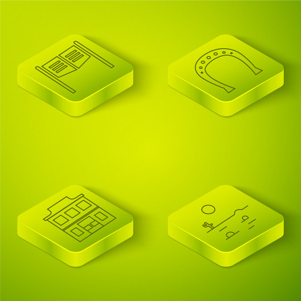 设定等距马蹄形狂野西部沙龙沙漠图片下载