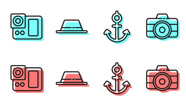 设线锚摄影摄像员带丝带的帽子图片下载